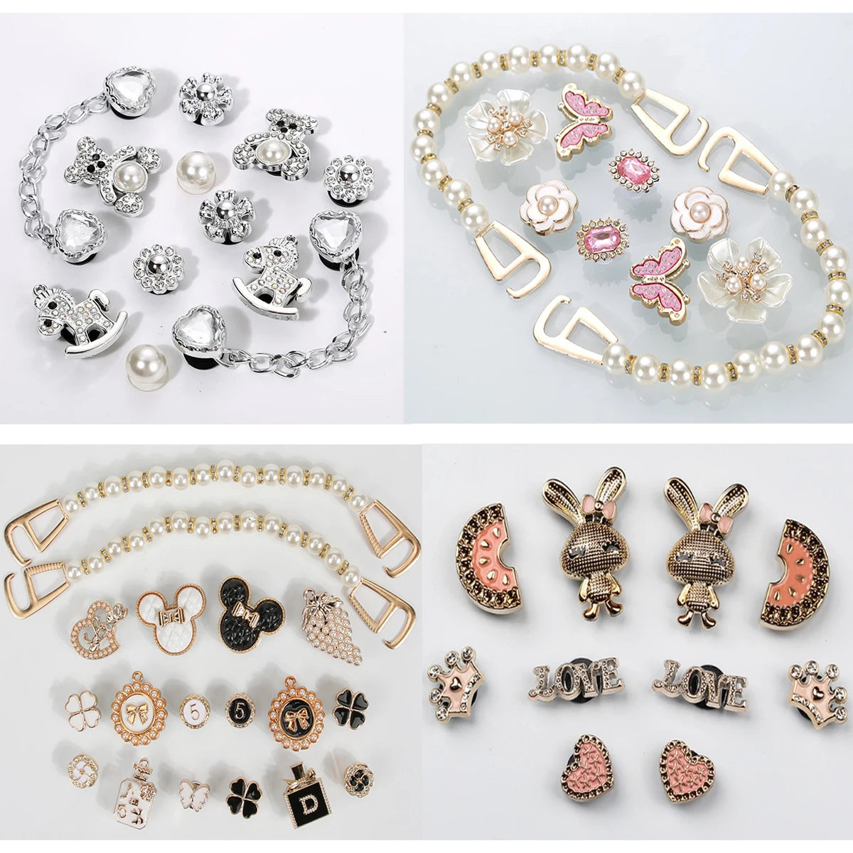 Combination Series Shoe Charms for Crocs – Mixed Theme Clog Accessory Set