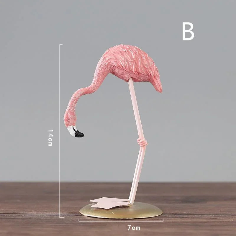 Creative Pink Resin Flamingo