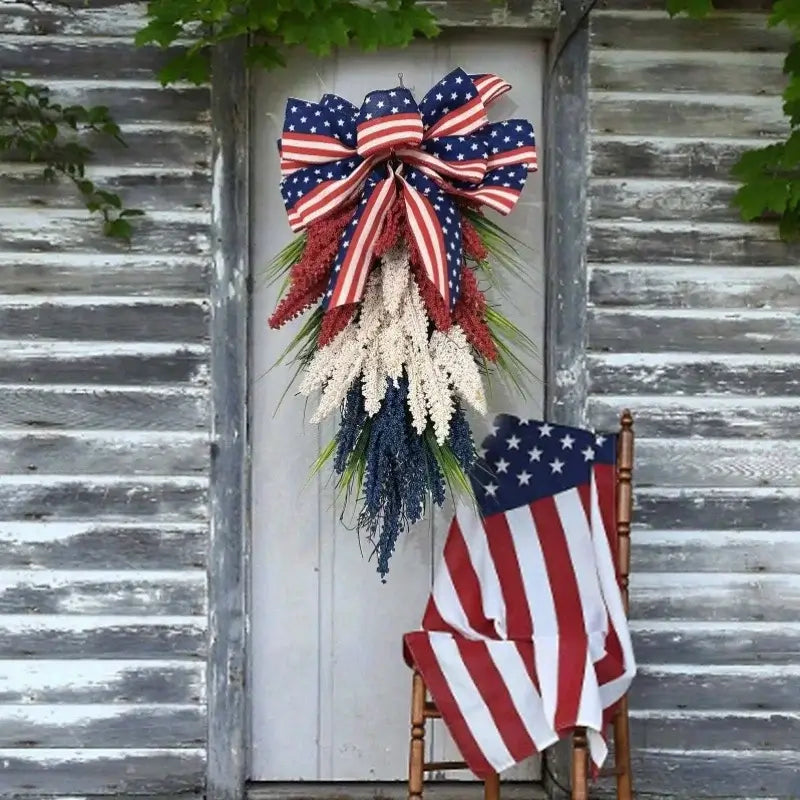 Patriotic Wreath for Front Door