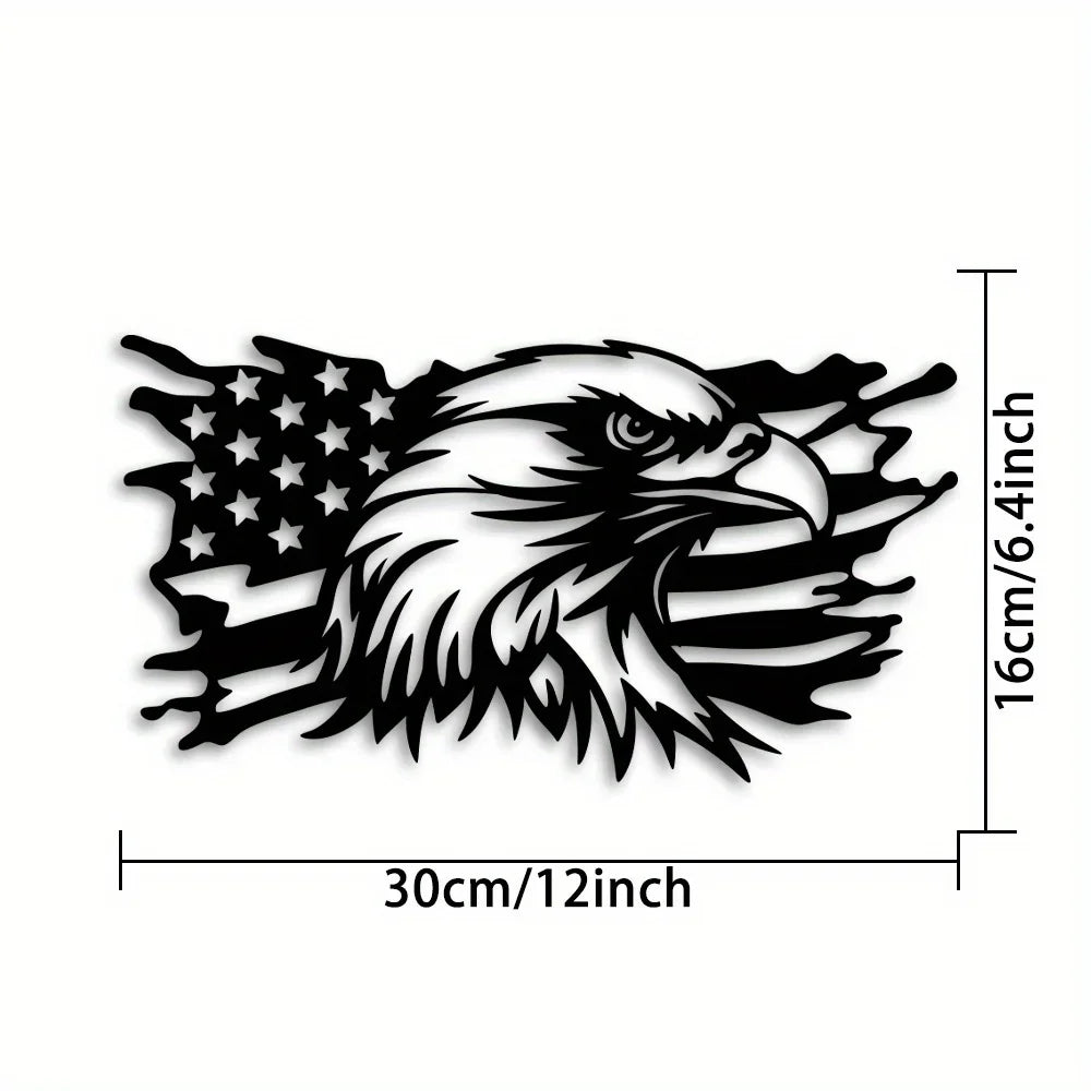 Patriotic American Flag Eagle Metal Wall Decor