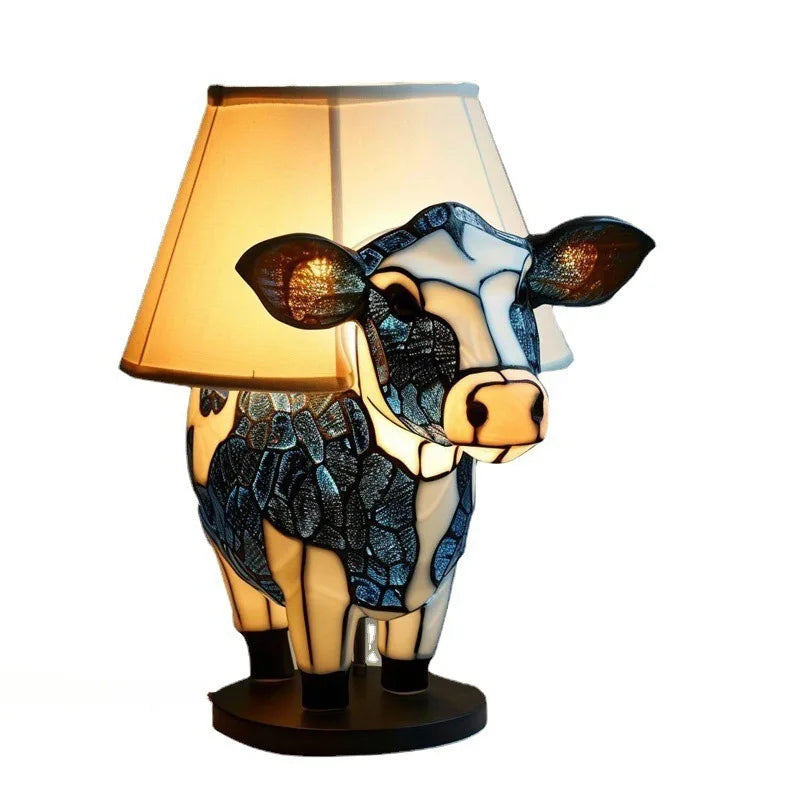 Animal Resin-Stained Acrylic Led Table Lamp