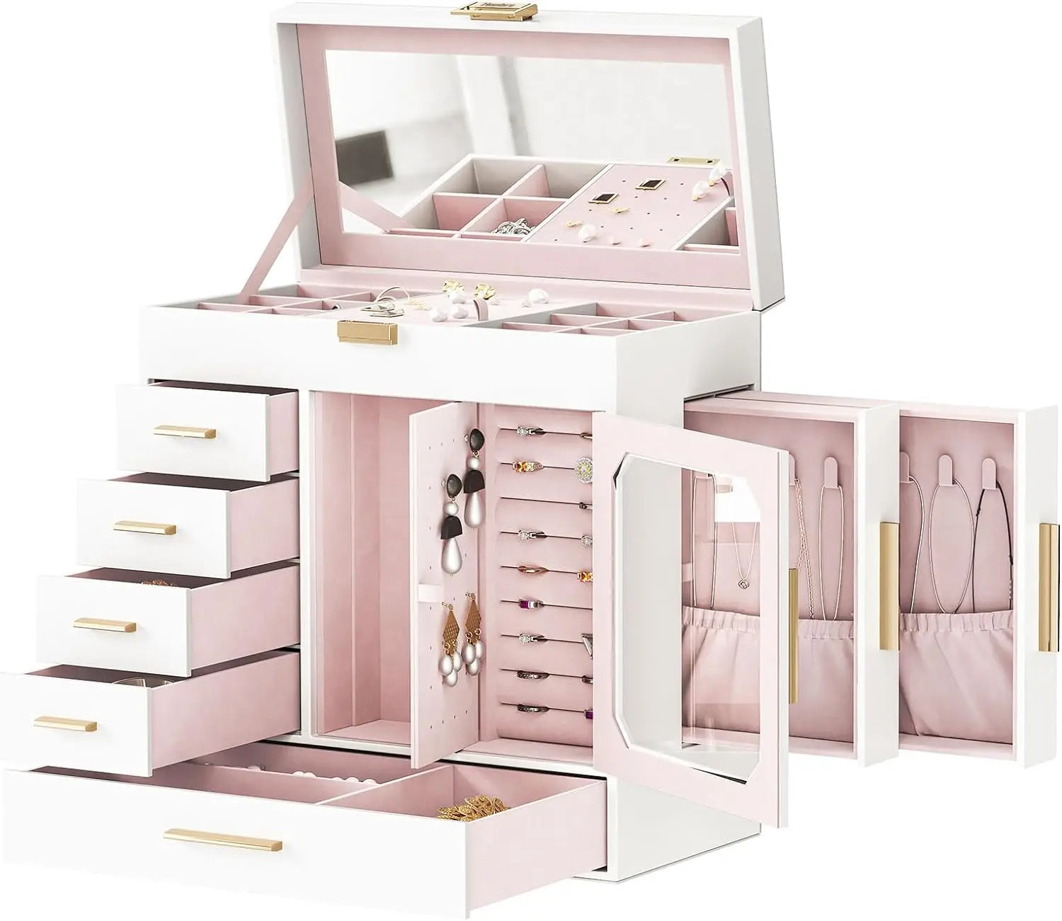 Jewelry Organizer Box with Capacious Storage Space