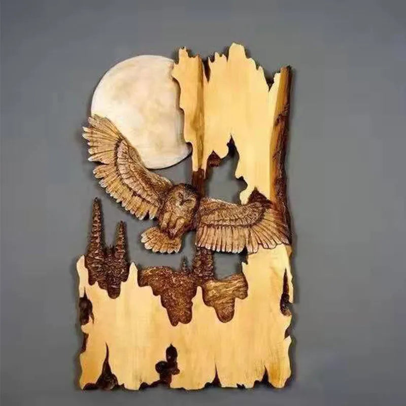 Animal Carving Handcraft Wall Hanging Sculpture