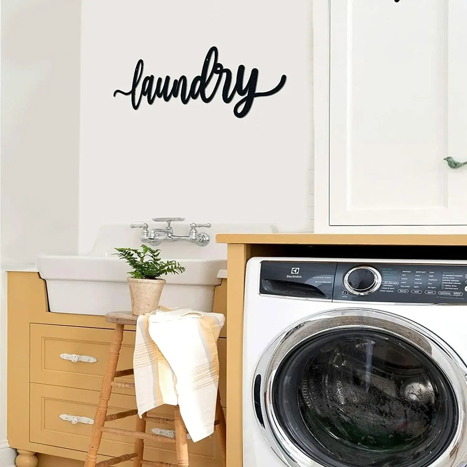 Laundry Room Décor Metal Wall Art