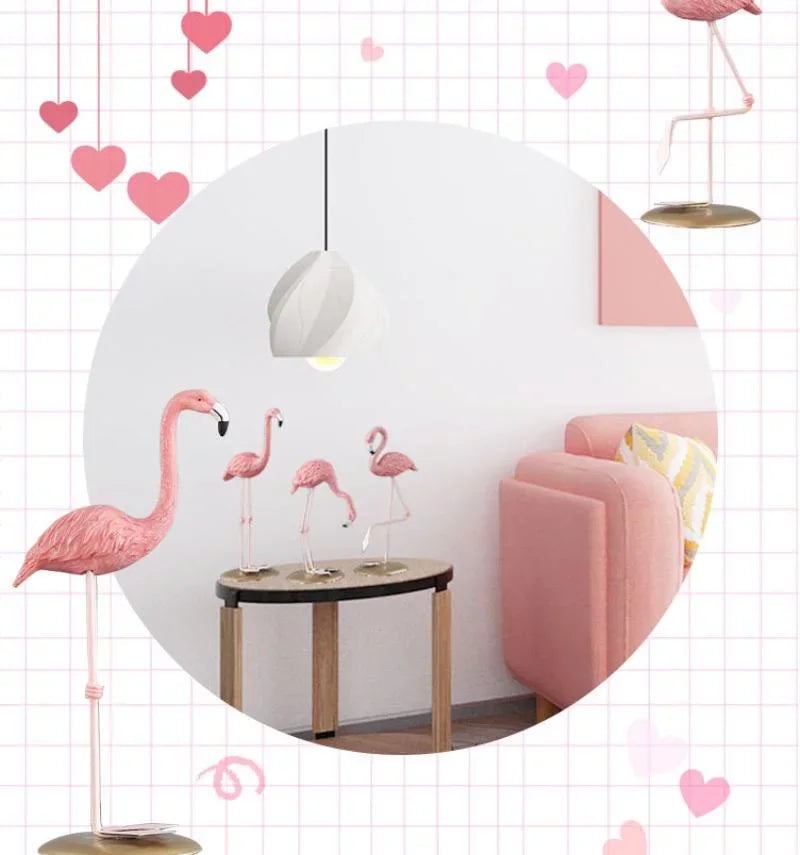 Creative Pink Resin Flamingo