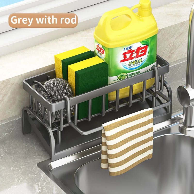 The Multi-Functional Sink Caddy Organizer, measuring 9.1" wide, is a practical solution to keep your kitchen tidy and organized. With its spacious compartments, it’s perfect for holding sponges, dish soap, scrubbers, and more.