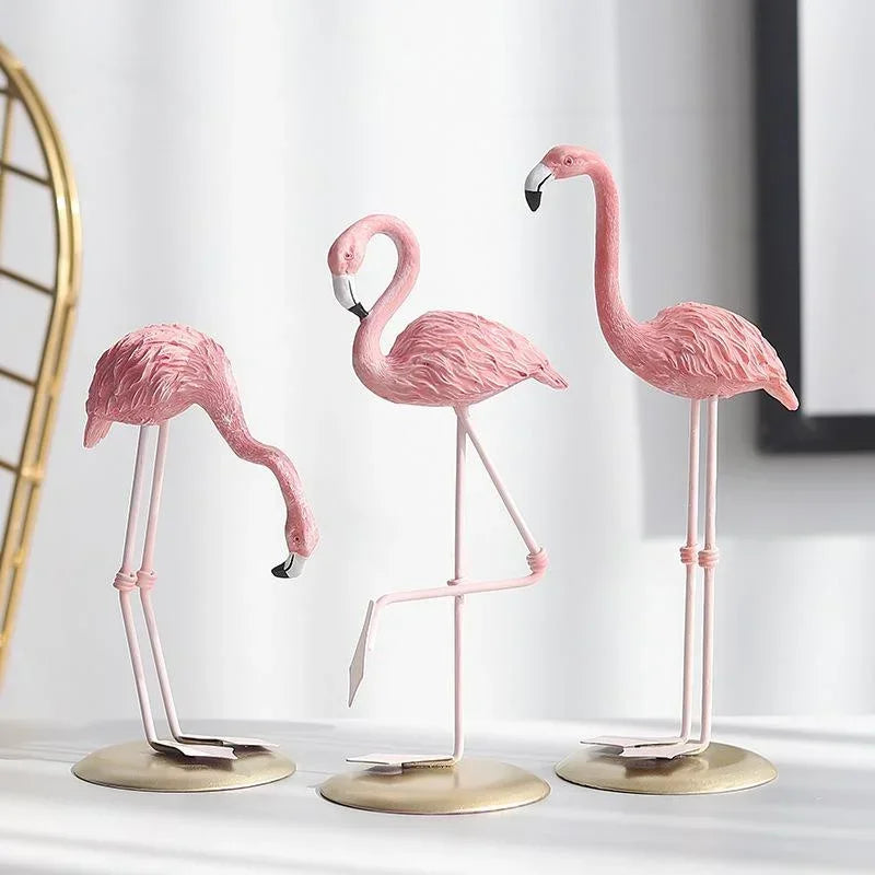 Creative Pink Resin Flamingo