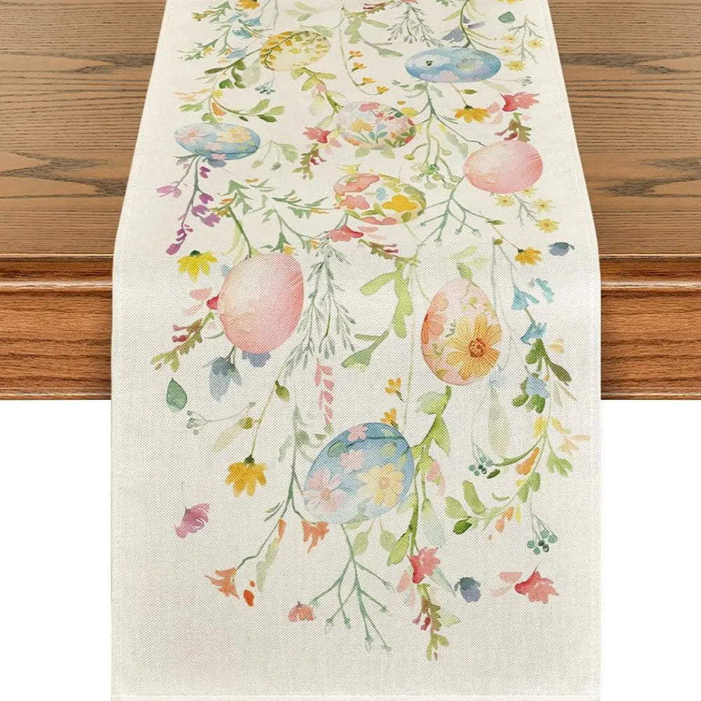 Easter Table Runner with Bunny & Eggs