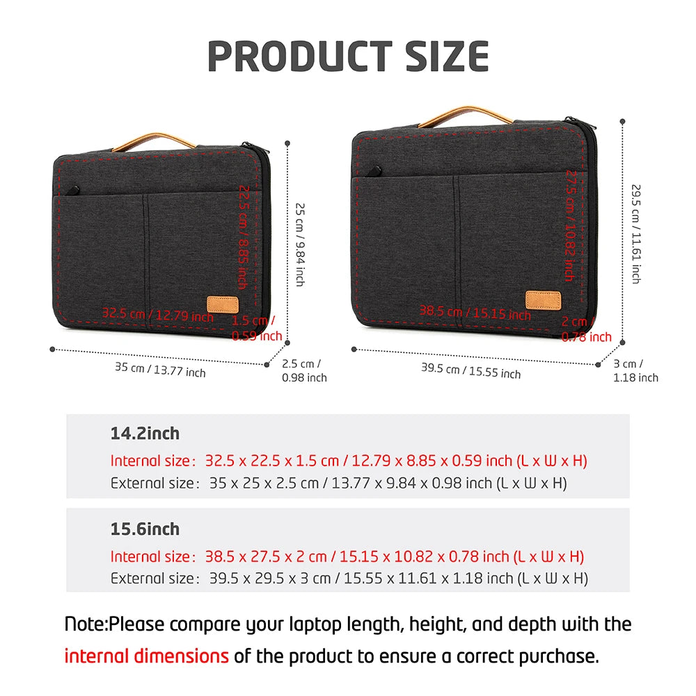 Laptop Sleeve bag Shockproof Computer Briefcase