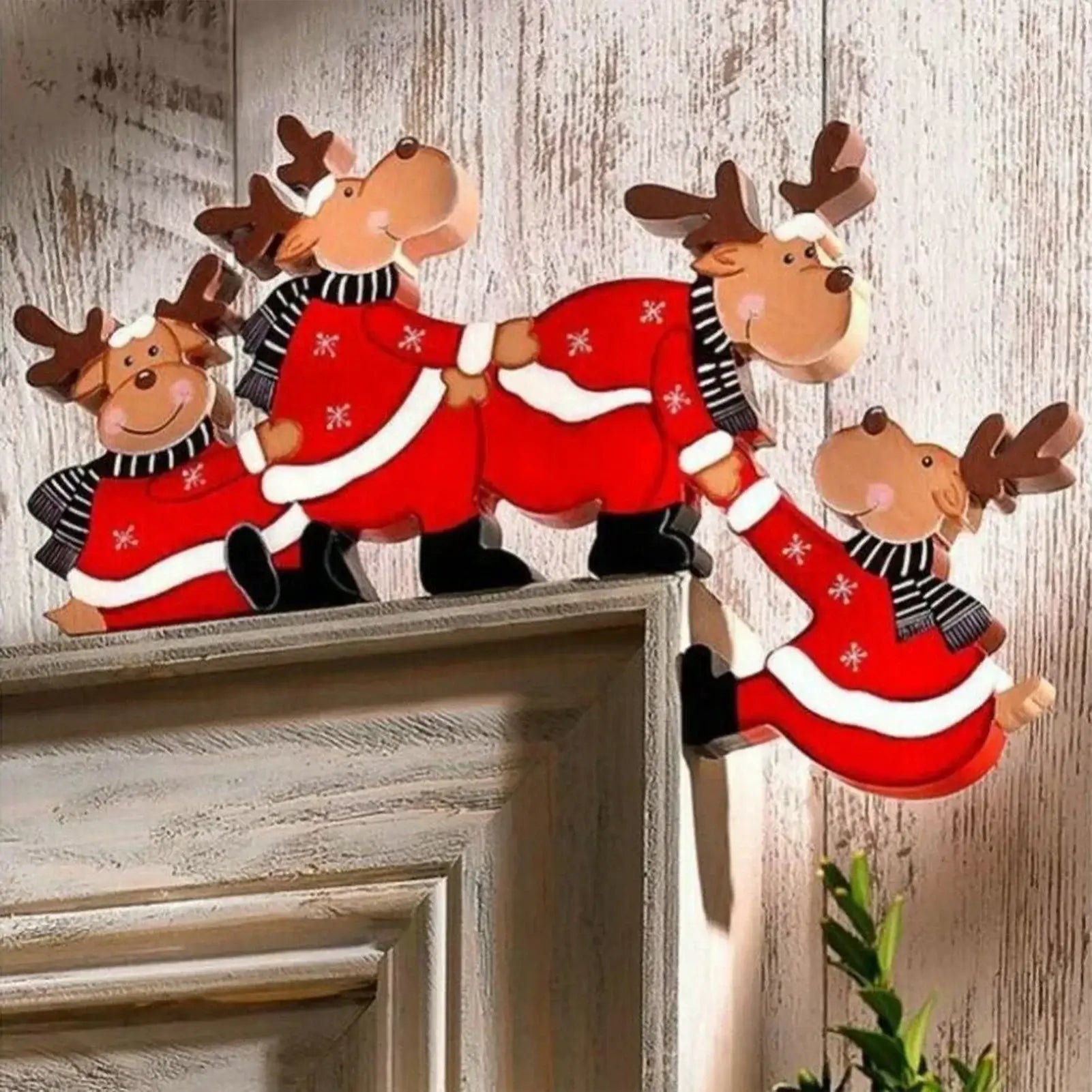 Christmas Door Wood Decoration