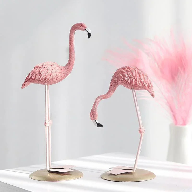 Creative Pink Resin Flamingo