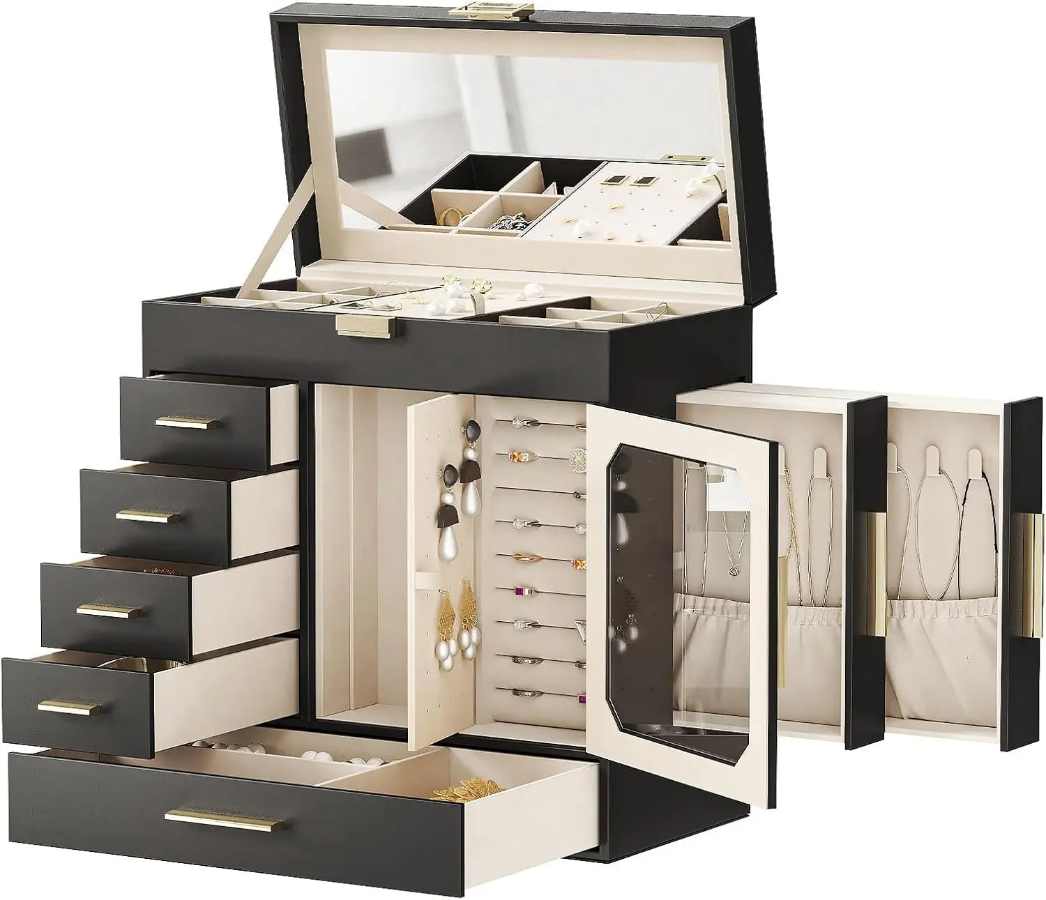 Jewelry Organizer Box with Capacious Storage Space
