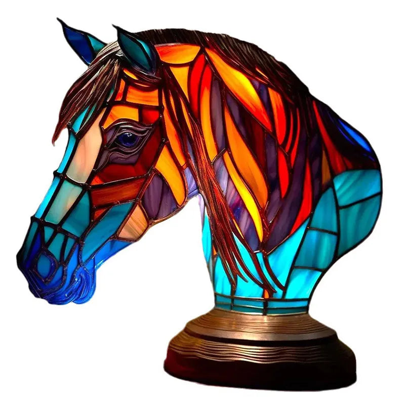 Animal Resin-Stained Acrylic Led Table Lamp