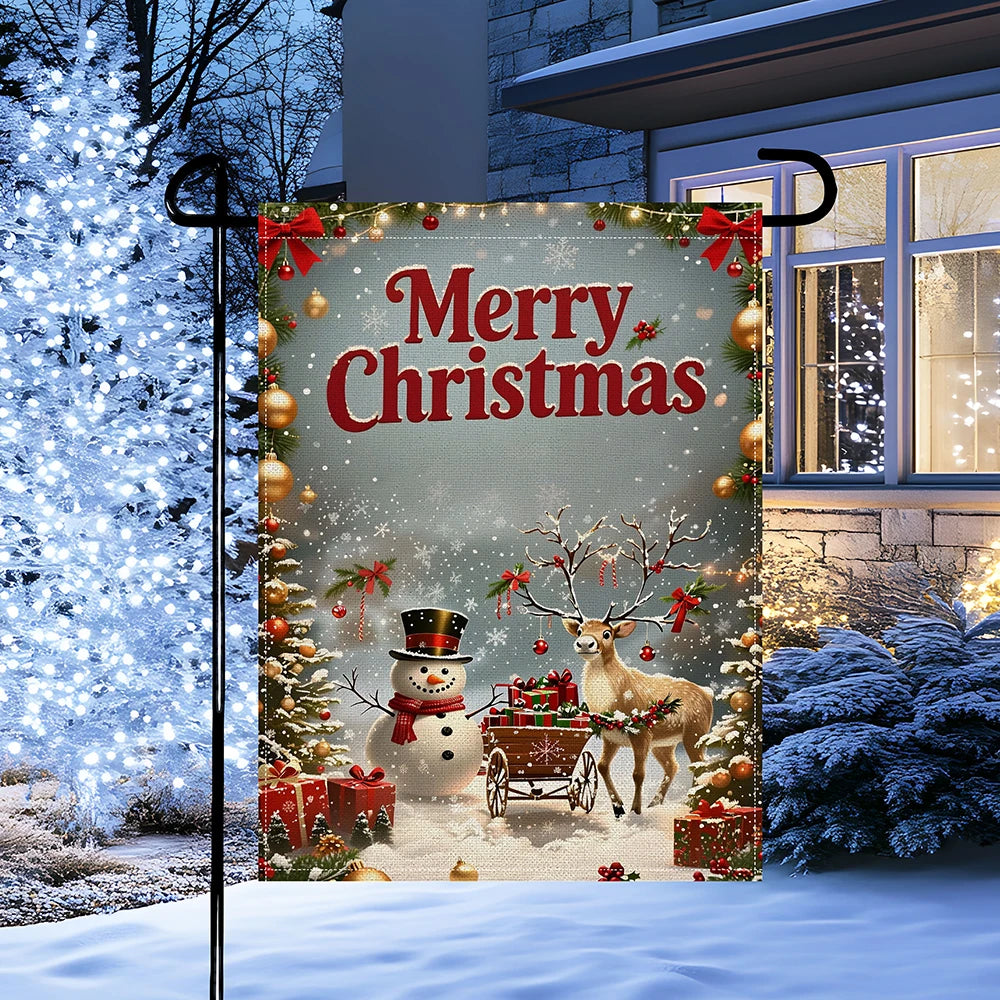 Merry Christmas Garden Flag – Double Sided