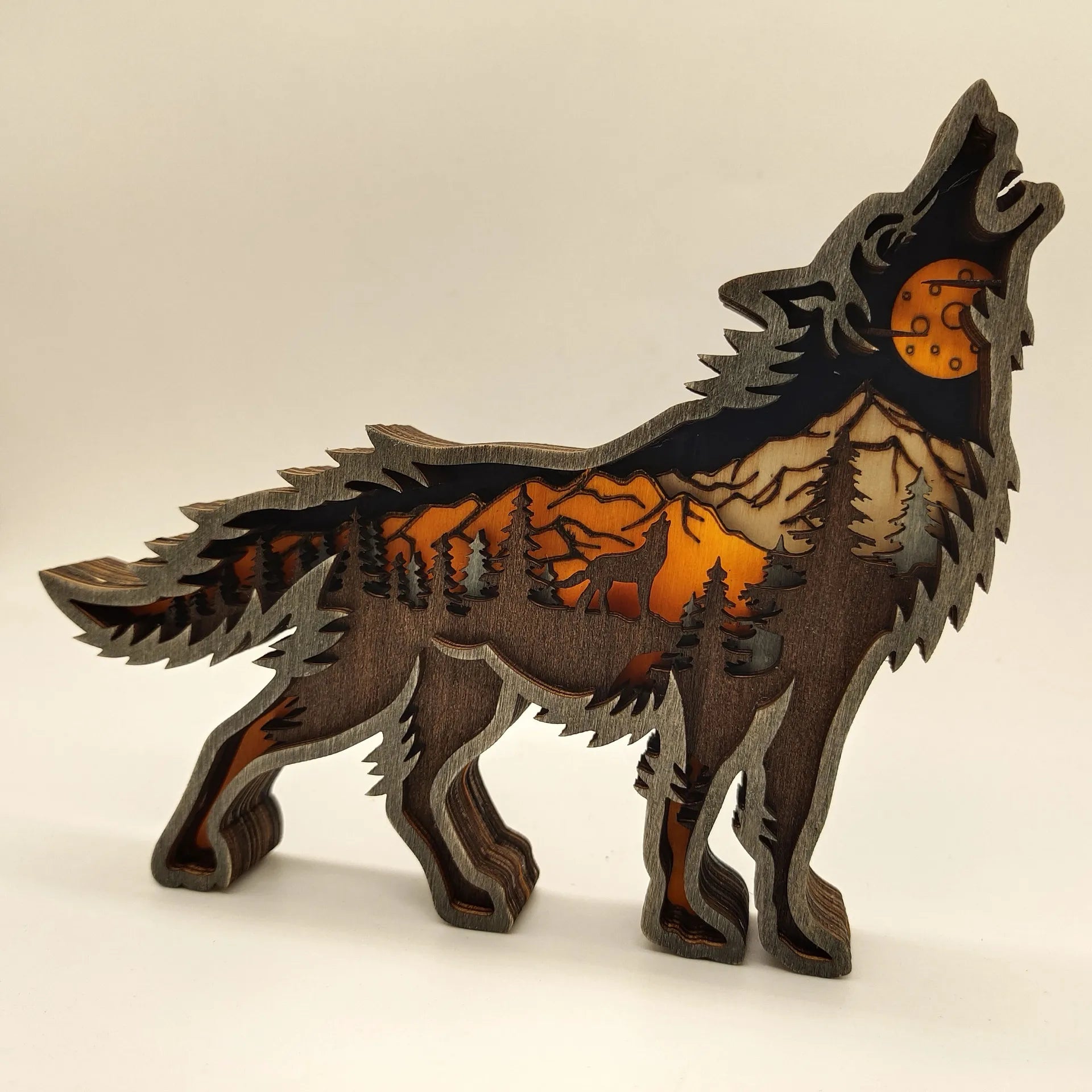 Wooden 3D Hollow Animal Art