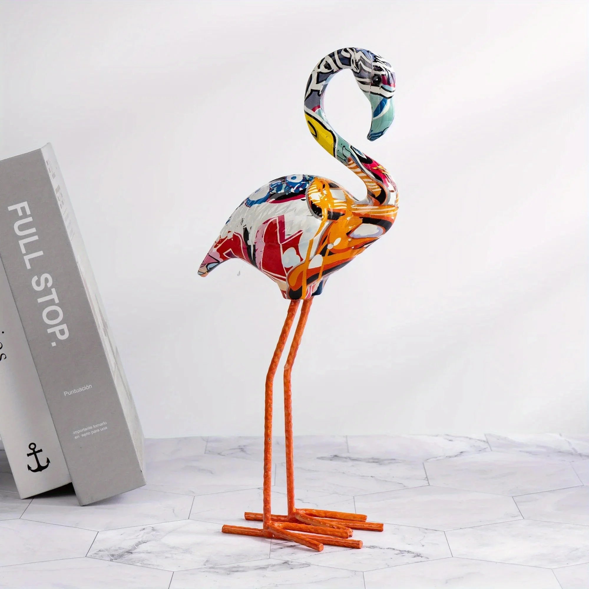 Art Graffiti Flamingo Statue