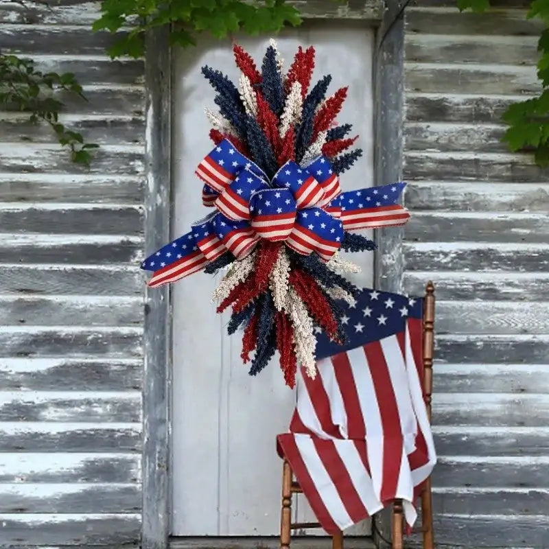 Patriotic Wreath for Front Door
