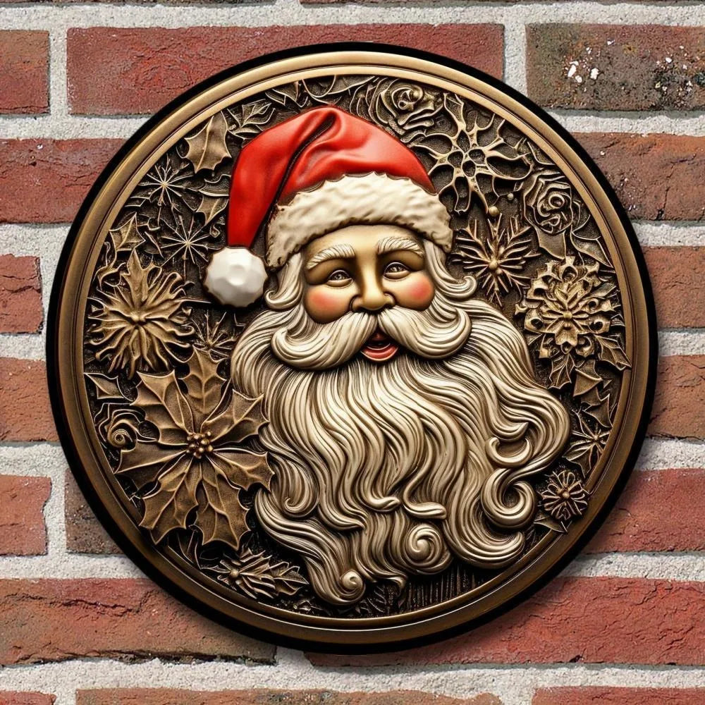 Christmas Round Metal Aluminum Sign