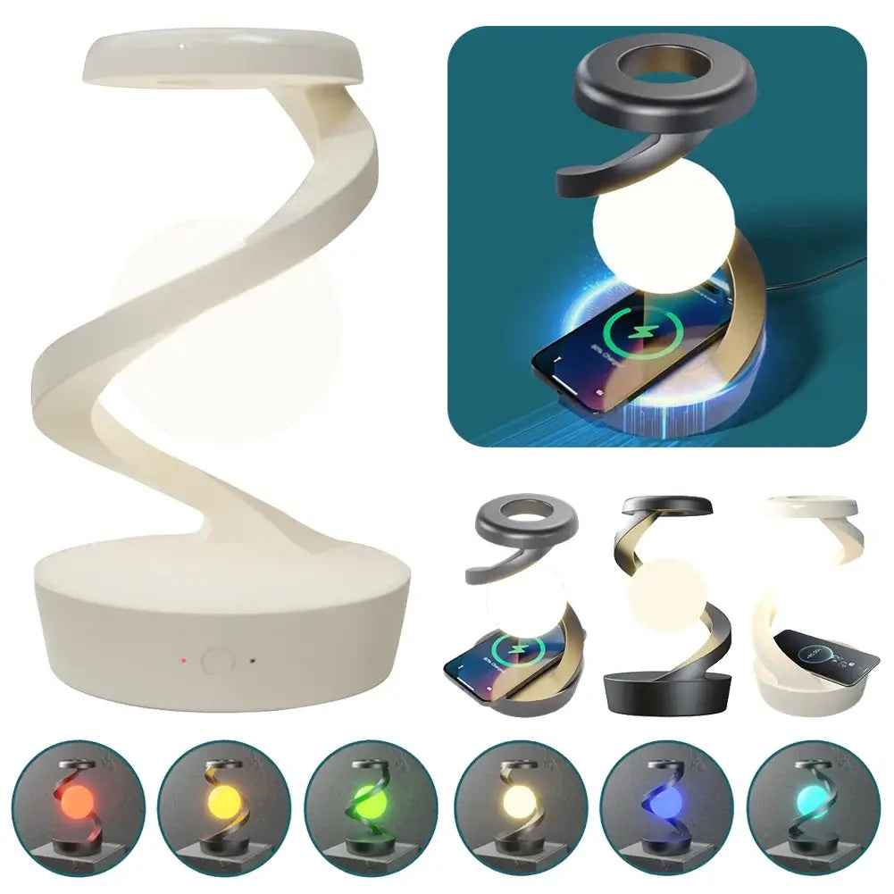LED Moon Lamp 3D Levitating with Wireless Phone Charger