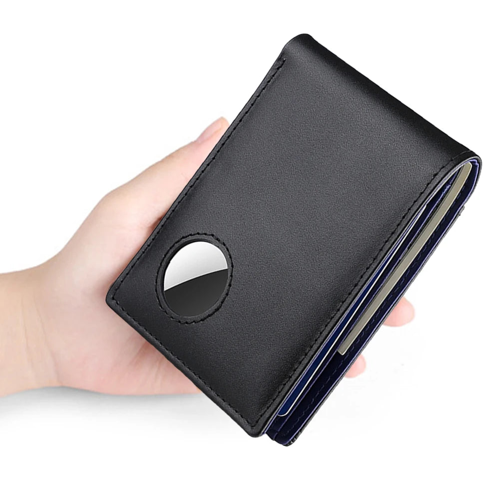 Genuine Leather Air Tag Wallet