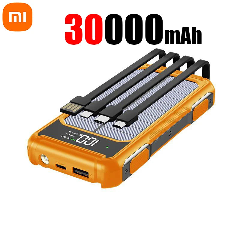 30000mAh Large Capacity 4 in 1 Built in Cables Intelligent Digital Display