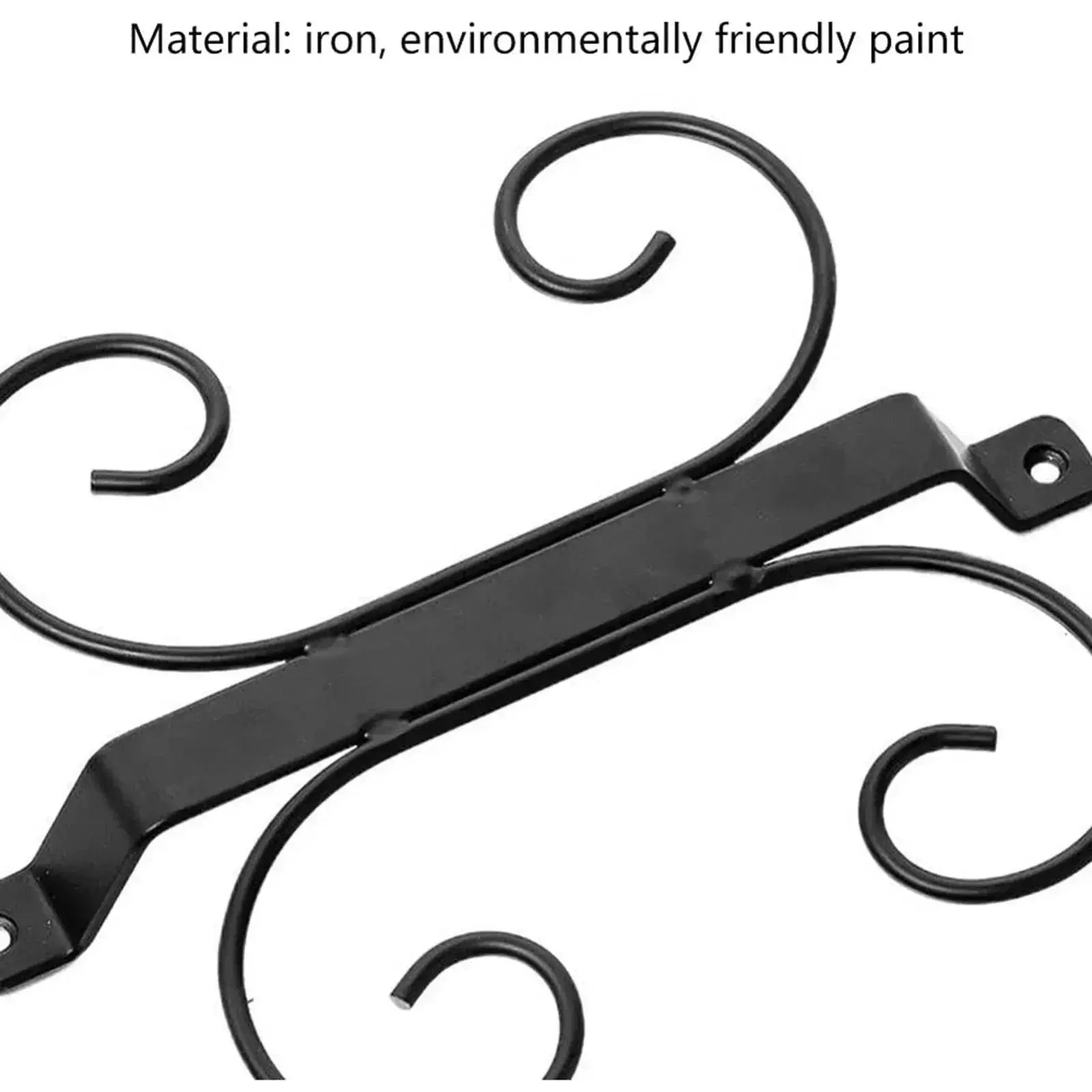 Close-up of black iron wine glass holder with eco-friendly paint, showcasing sturdy scroll design for under cabinet mounting.