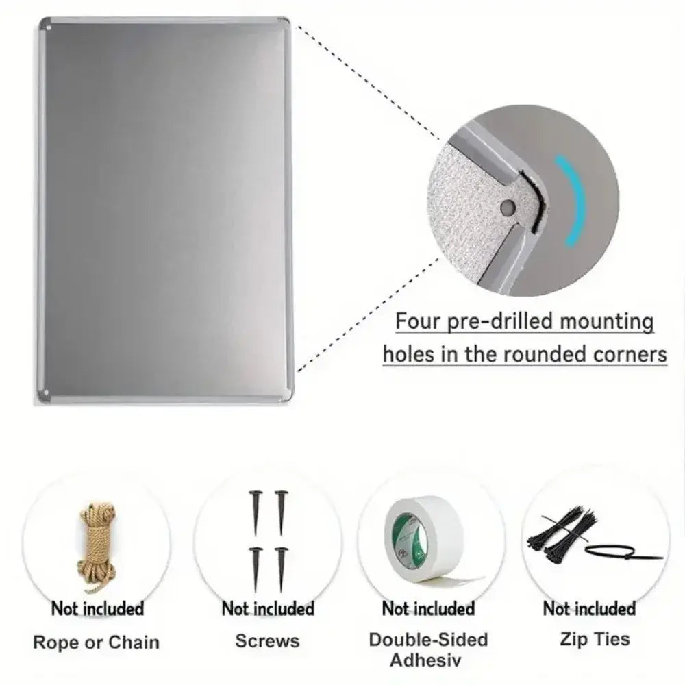 Vintage Elephant & Tigers Metal Sign - 8x12 inch