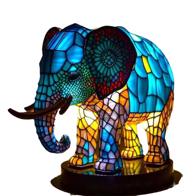 Animal Resin-Stained Acrylic Led Table Lamp