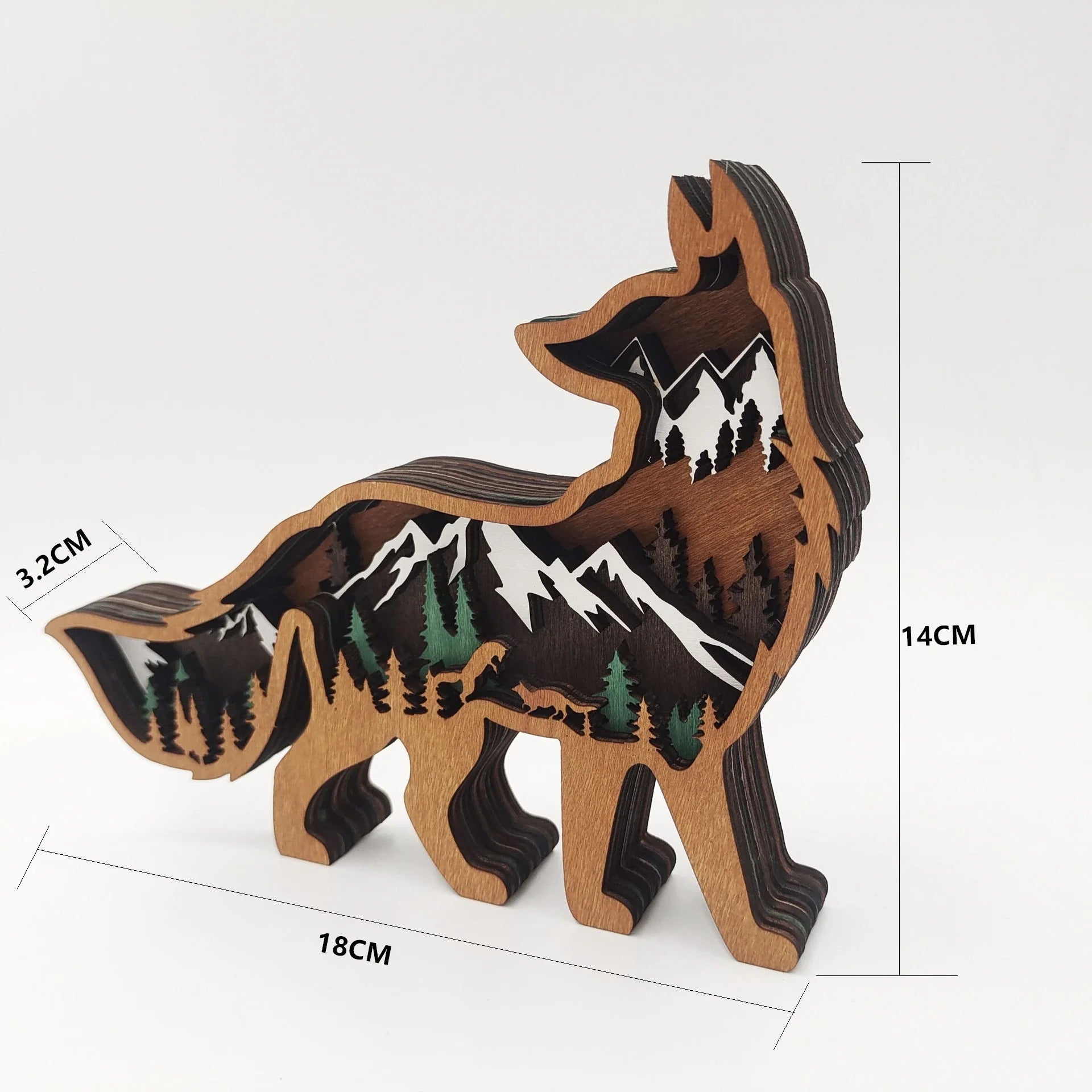 Wooden 3D Hollow Animal Art