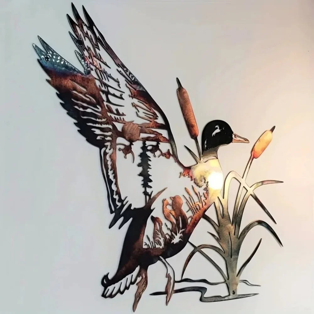 Wild Duck Wrought Iron Wall Art