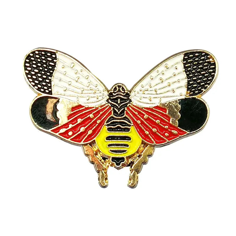Red and yellow enamel insect shoe charm from Insect Shoe Charms - Personalized Bling for Shoes.