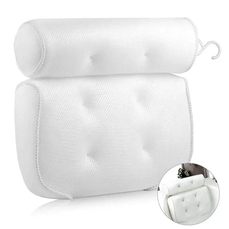 3D Mesh Breathable Spa Bath Pillow for Neck and Back Support