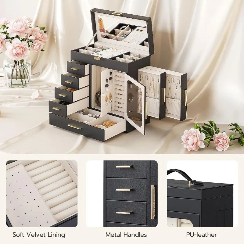 Jewelry Organizer Box with Capacious Storage Space