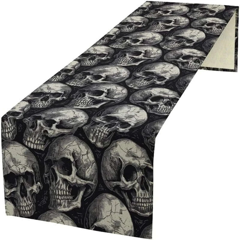 Halloween Printed Linen Table Runner