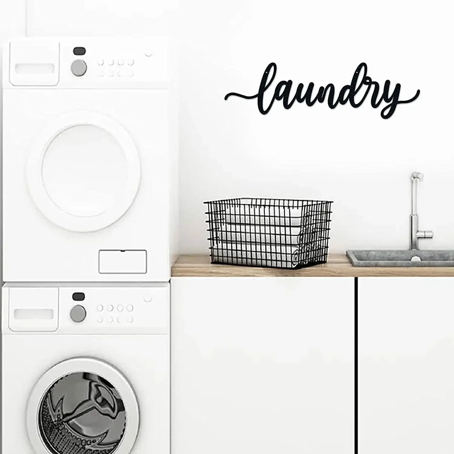 Laundry Room Décor Metal Wall Art