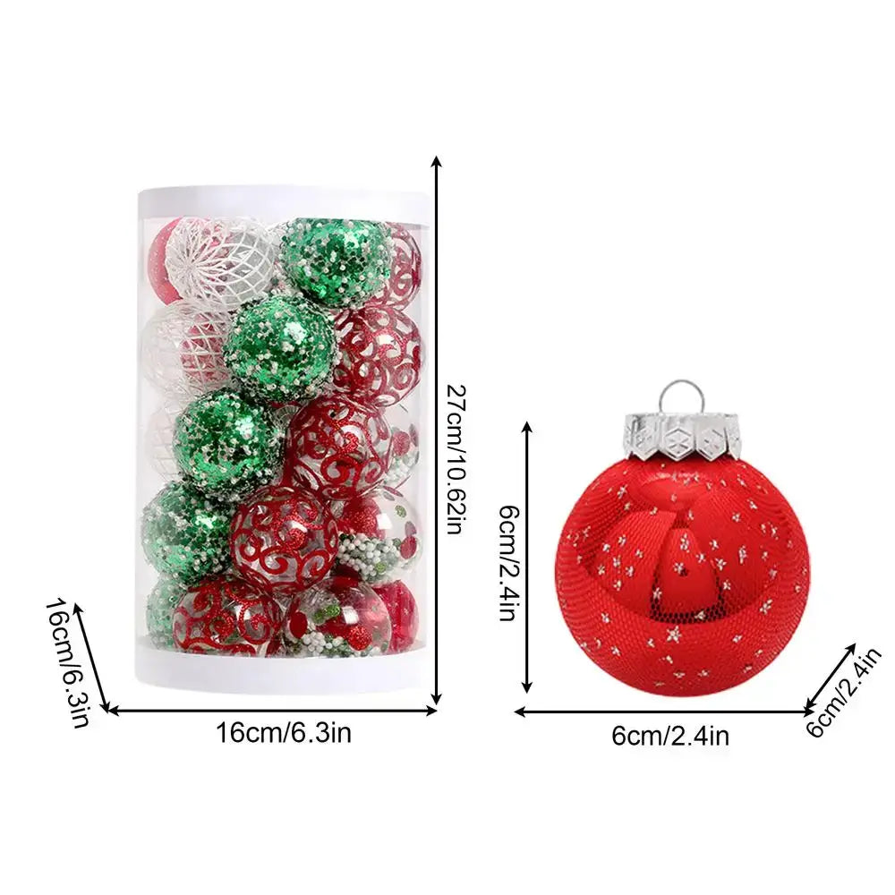 Christmas Ball Ornaments Set 25x