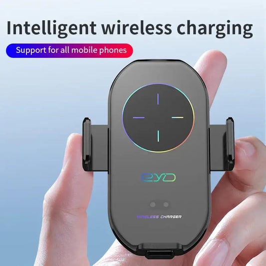 A7S Wireless Charger - Magnetic Dashboard model with LED ring, supports all phones with intelligent wireless charging for fast power delivery.