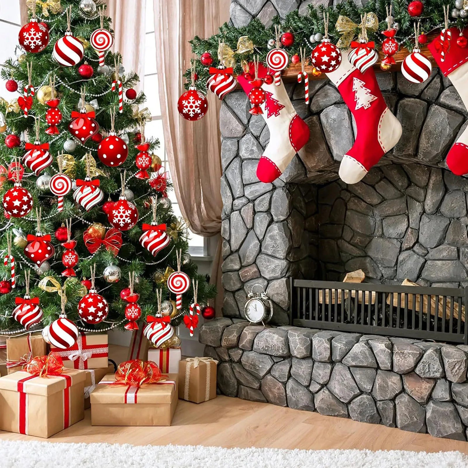 Christmas Tree Decoration Vibrant Color