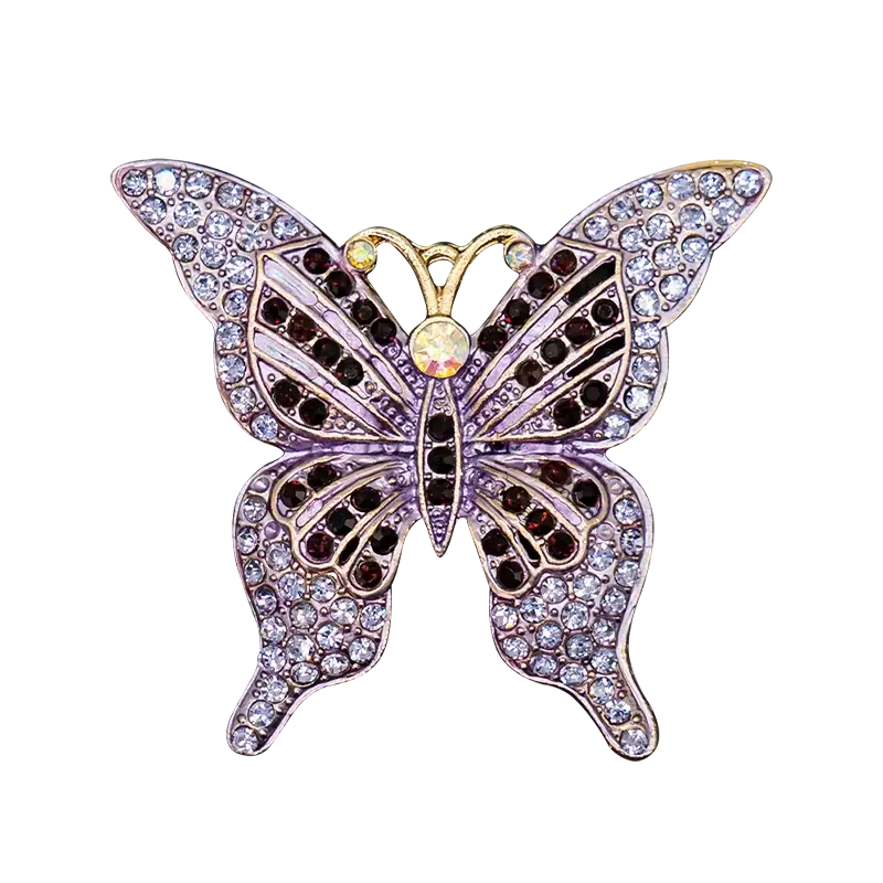 Purple rhinestone butterfly shoe charm from Insect Shoe Charms - Personalized Bling for Shoes.