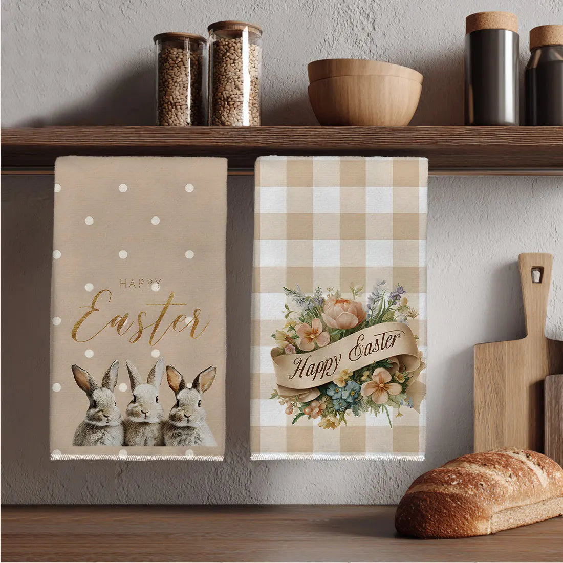 2pcs Easter Day Dish Cloth