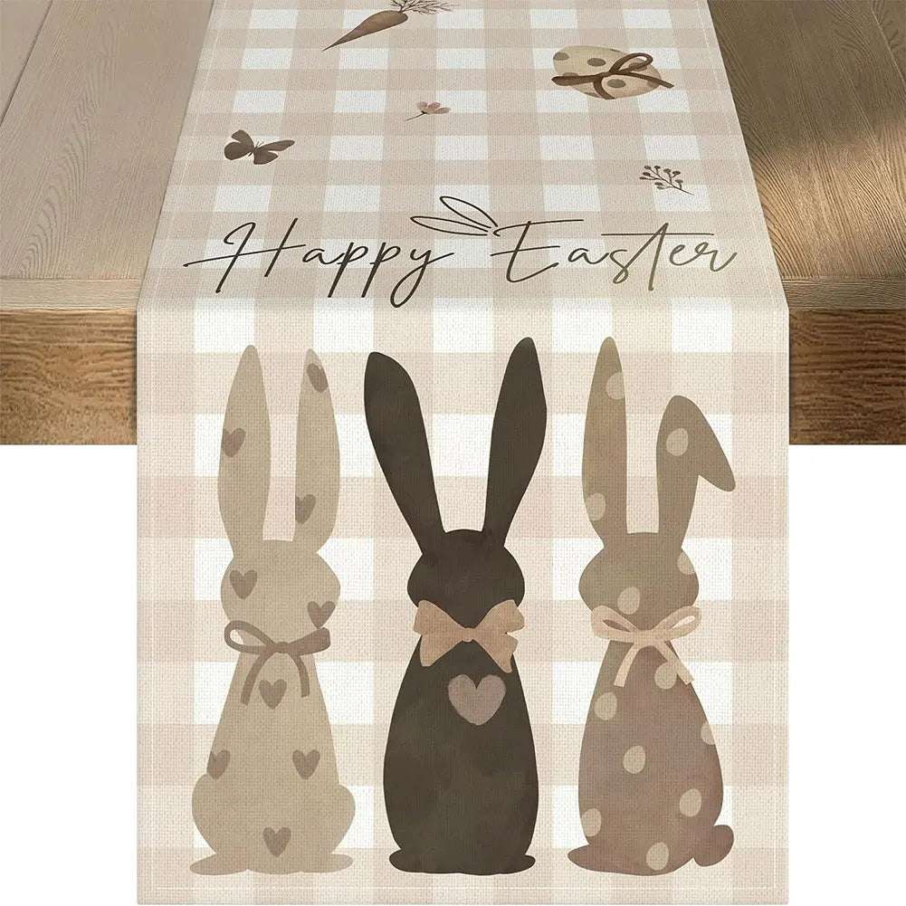 Easter Table Runner with Bunny & Eggs