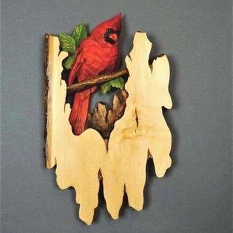Flat Animal Handcraft Wall Hanging Sculpture Wooden