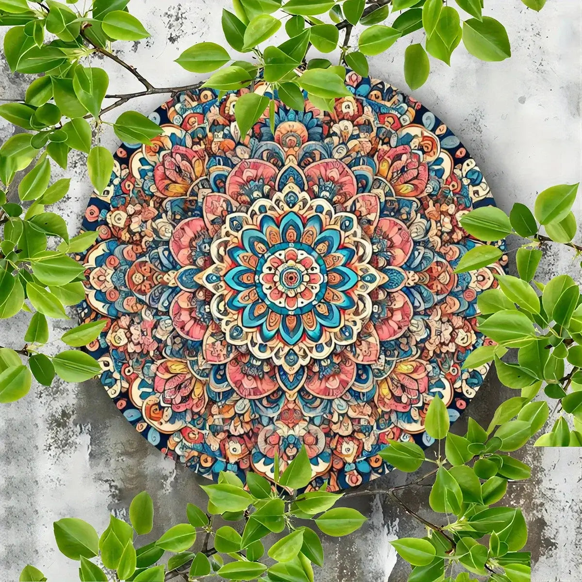Mandala Flower Pattern Aluminum Sign