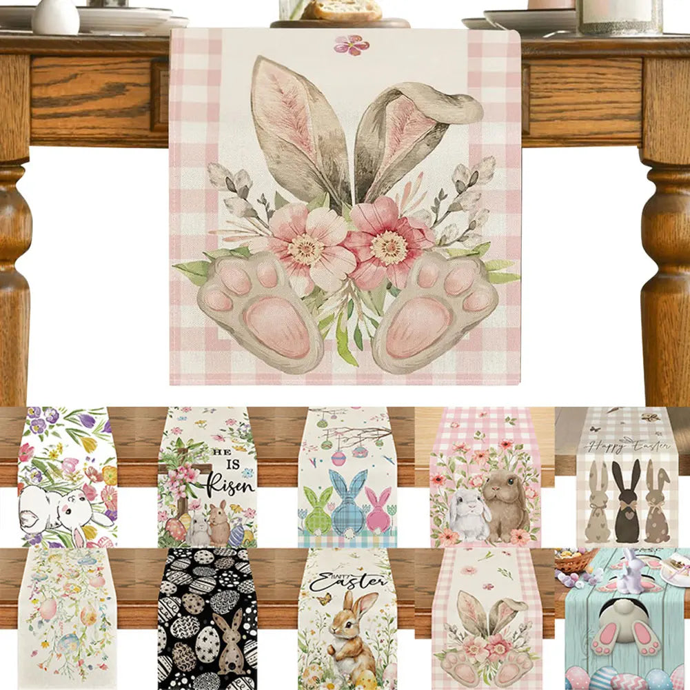 Easter Table Runner with Bunny & Eggs