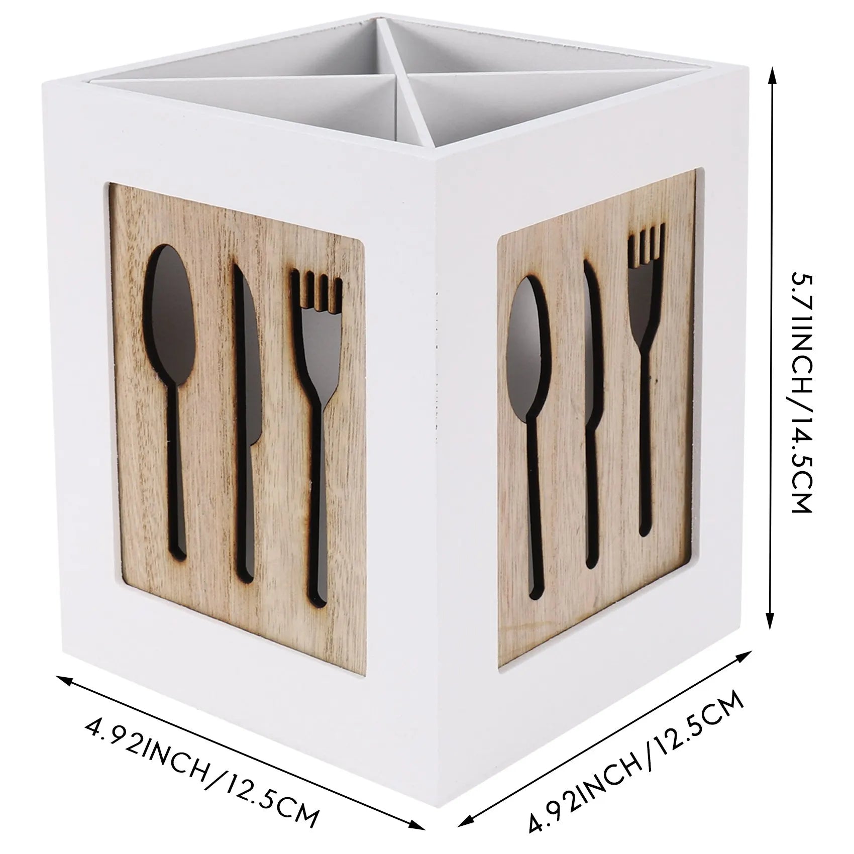 Wooden Utensils Caddy