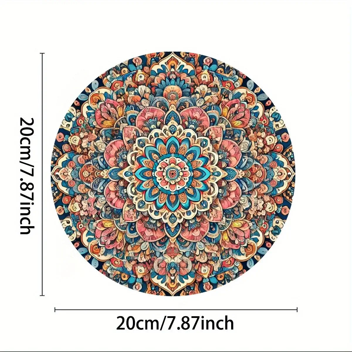 Mandala Flower Pattern Aluminum Sign