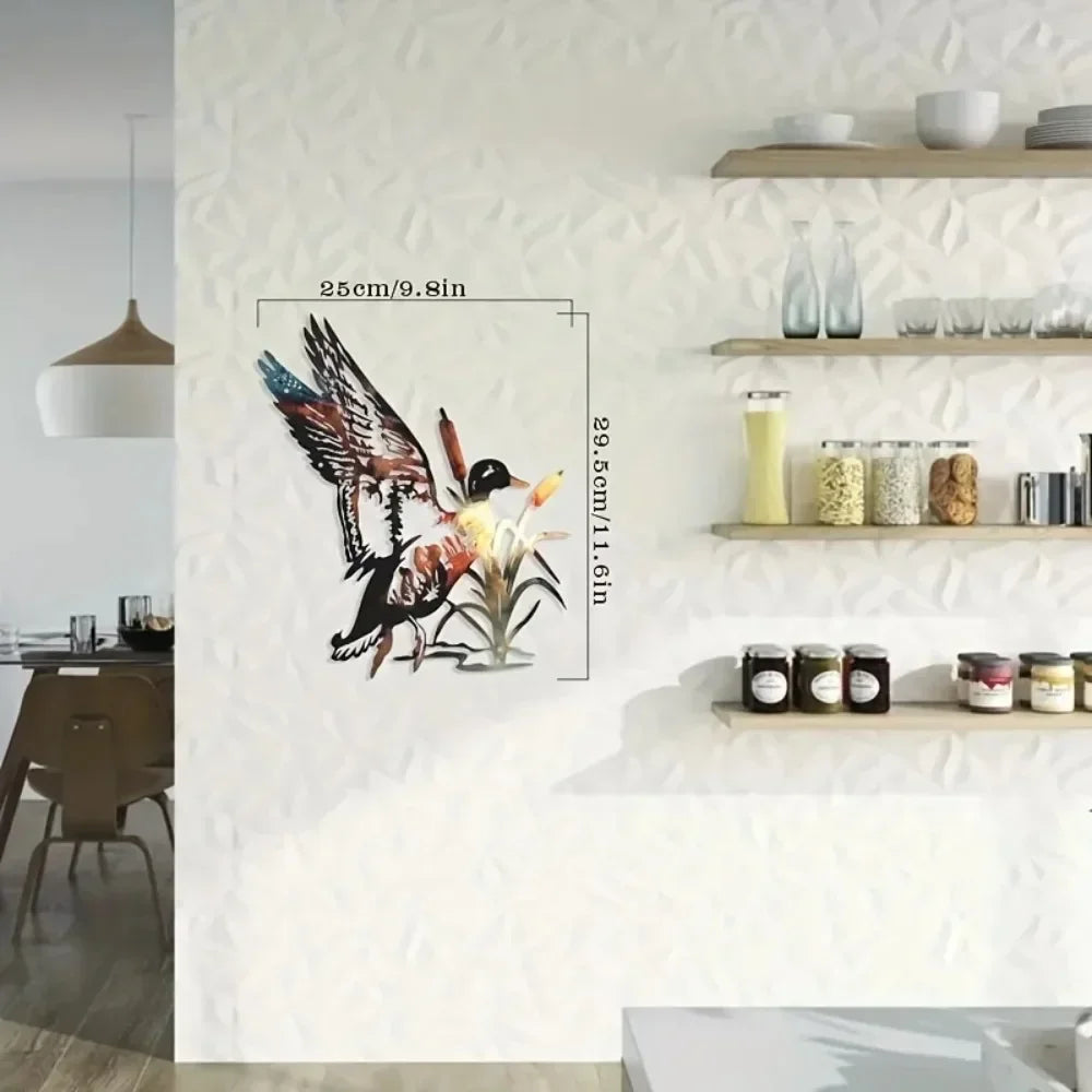 Wild Duck Wrought Iron Wall Art
