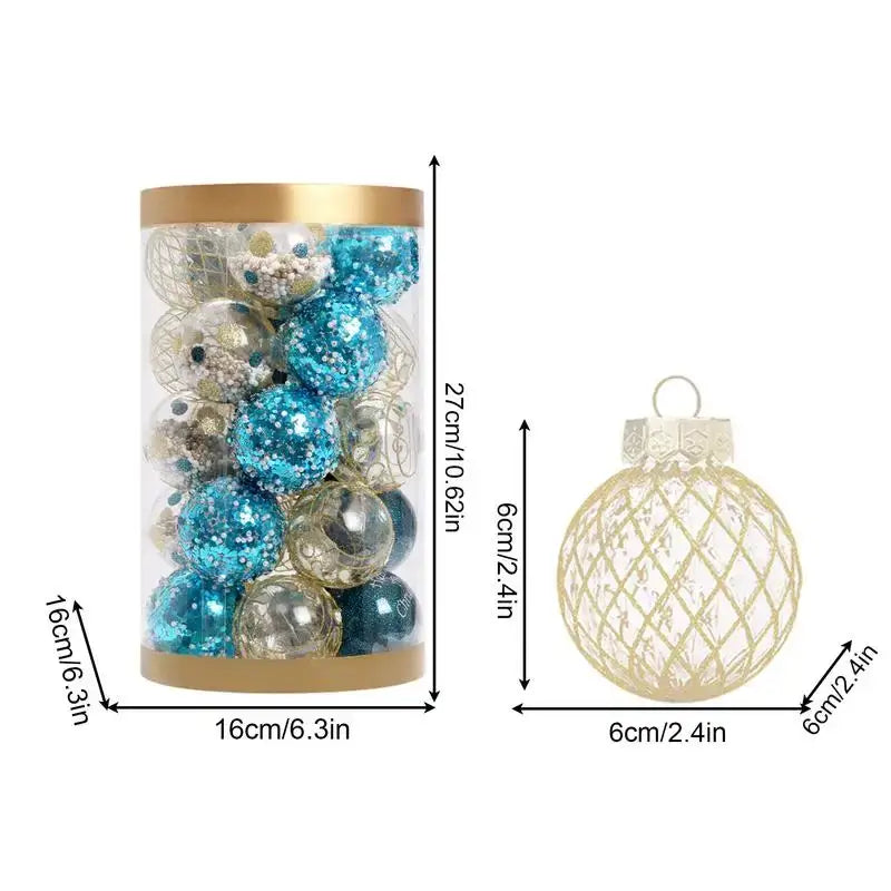 Christmas Ball Ornaments Set 25x