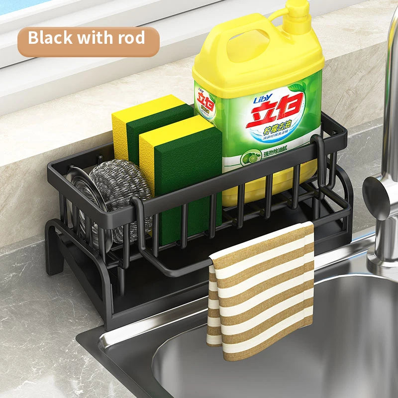 The Multi-Functional Sink Caddy Organizer, measuring 9.1" wide, is a practical solution to keep your kitchen tidy and organized. With its spacious compartments, it’s perfect for holding sponges, dish soap, scrubbers, and more.