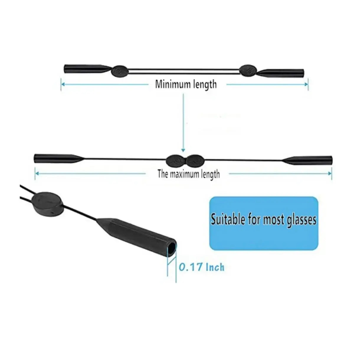 1pc Adjustable Anti-slip Eyewear Cord